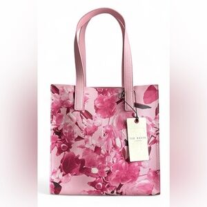 NWT Ted Baker - London pink flowered tote.  Incredibly sturdy and beautiful!